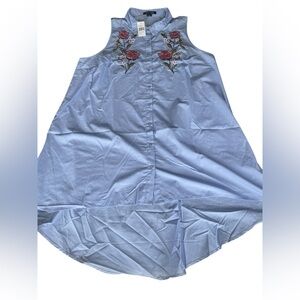 Women’s Dress Long Top 2X Plus Embroidered Floral